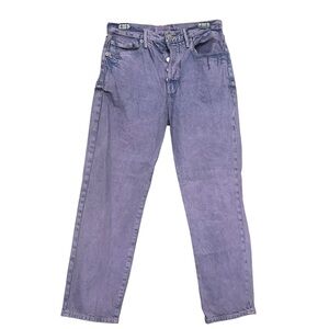 Frame Denim Le Original Acid Wash Jeans SZ 28 Purple Distressed High Rise